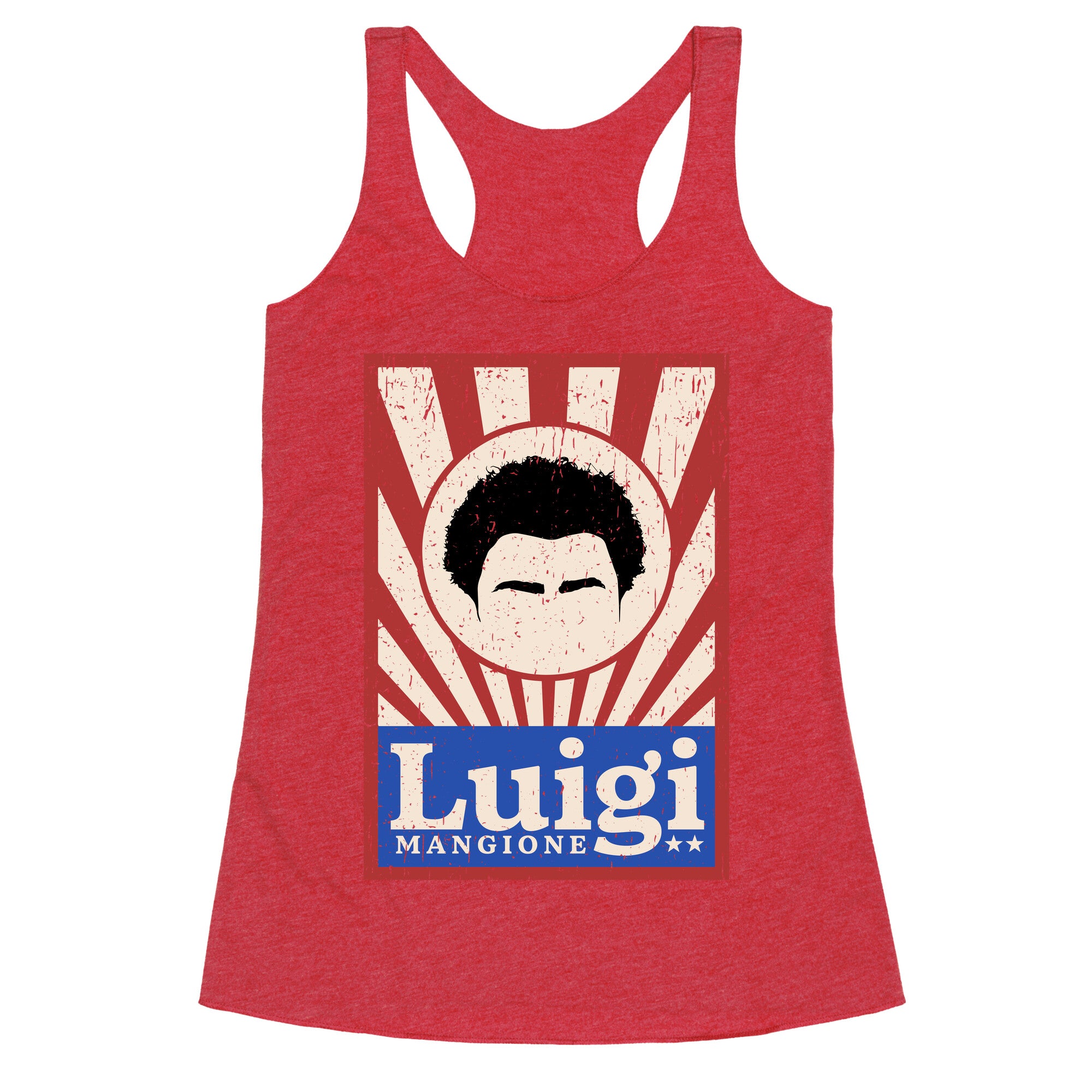 Luigi Mangione Campaign Poster Racerback Tank